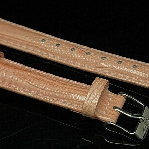 NEW Invicta Ladies Croc Embos Baby Pink Color Leather 16MM Replacement Straps - Picture 1 of 12